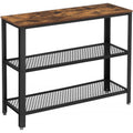 Konsolbord Vintage Brun/Svart 101,5x35x80 cm Stål