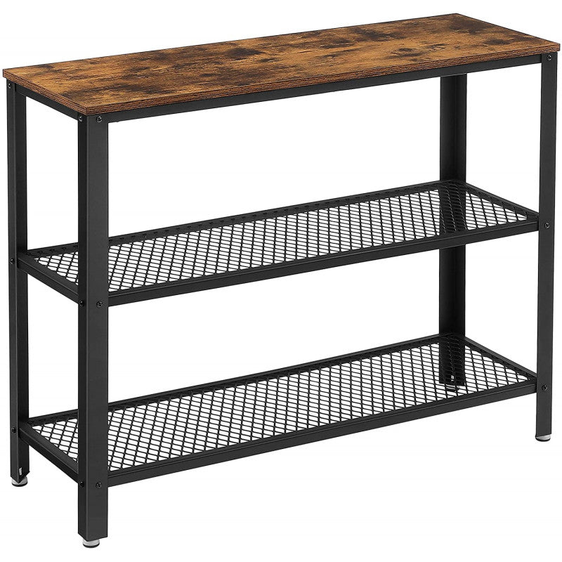 Konsolbord Vintage Brun/Svart 101,5x35x80 cm Stål
