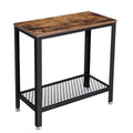 Sidobord Med Hylla 60x30x60 cm Vintage Brun/Svart