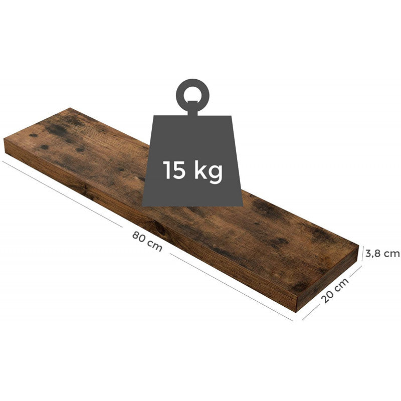 Vägghylla Vintage Brun 80x20 cm i MDF